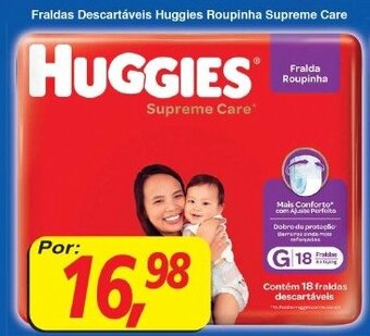 Supermercados Guanabara Fraldas Descartaveis Huggies Roupinha Supreme care oferta