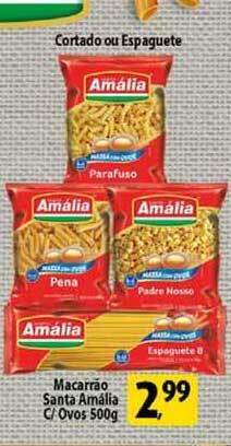 Coelho Diniz Macarrão Santa Amália C Ovos 500g oferta