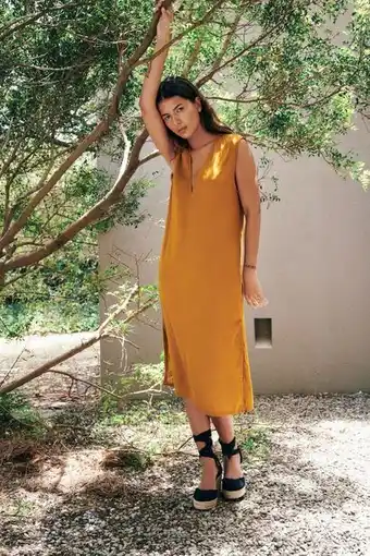 ZARA Vestido túnica de linho oferta
