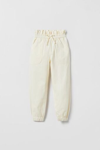 ZARA Calça jogger com linho oferta