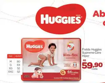 Festval Fralda Huggies Supreme Care Hiper oferta