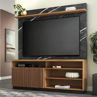 Carrefour Home theater noce milano/grigio/preto tv até 65'' oferta