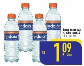 Mercantil Rodrigues Água mineral com gás indaiá 330ml oferta