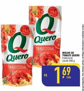 Mercantil Rodrigues Molho de tomate quero 300g oferta