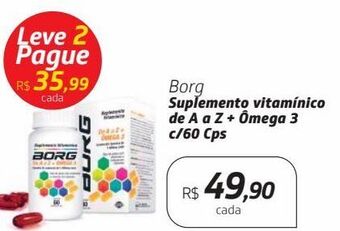 Drogal Borg suplemento vitamínico de a a z + ômega 3 c/60 cps oferta