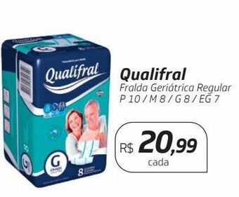 Drogal Qualifral fralda geriátrica regular p 10 / m 8 / g 8 / eg 7 oferta