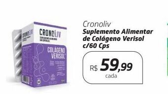Drogal Cronoliv suplemento alimentar de colágeno verisol c/60 cps oferta