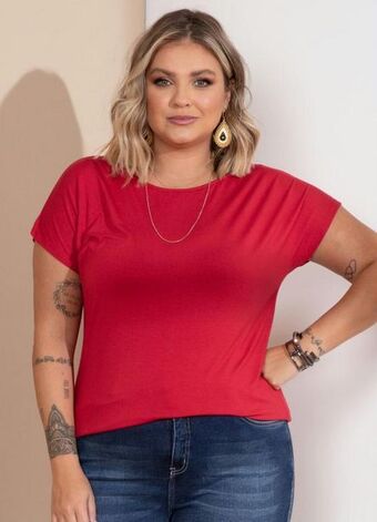 Posthaus Quintess - blusa com mangas curtas bordô oferta