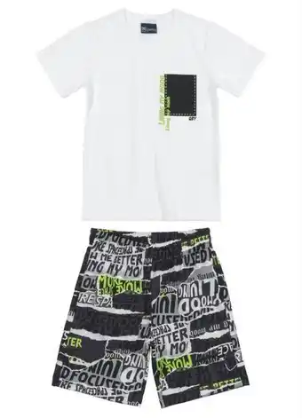 Posthaus Quimby - conjunto infantil blusa e short branco oferta