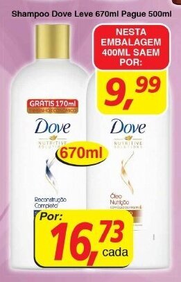 Supermercados Guanabara Shampoo Dove Leve 670ml Pague 400ml oferta