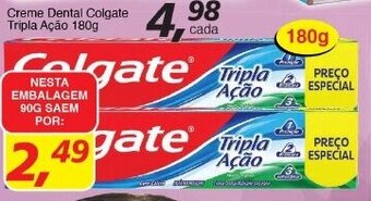 Supermercados Guanabara Creme Dental Colgate Tripla Acao 90g oferta
