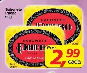 Supermercados Guanabara Sabonete Phebo 90g oferta