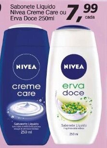 Supermercados Guanabara Sabonete Liquido Nivea Creme Care ou Erva Doce 250ml oferta