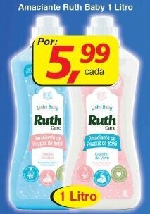 Supermercados Guanabara Amaciante Ruth Baby 1L oferta