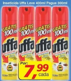 Supermercados Guanabara Inseticida Uffa Leve 400ml Pague 300ml oferta