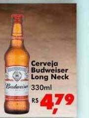 Big Box Cerveja budweiser long neck oferta