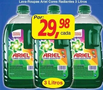 Supermercados Guanabara Lava Roupas Ariel Cores Radiantes 3L oferta