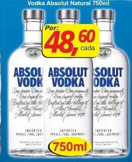 Supermercados Guanabara Vodka Absolut Natural 750ml oferta