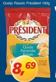 Supermercados Guanabara Queijo ralado President 100g oferta