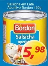 Supermercados Guanabara Salsicha em Lata Aperitivo Bordon 150g oferta