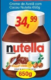 Supermercados Guanabara Creme de Avela com Cacau Nutella 650g oferta