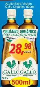 Supermercados Guanabara Azeite Extra Virgem Gallo Organico 500ml oferta