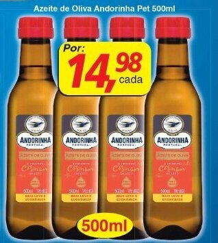 Supermercados Guanabara Azeite de Oliva Andorinha Pet 500ml oferta