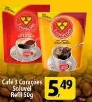 Coelho Diniz Café 3 corações soluvel refil oferta