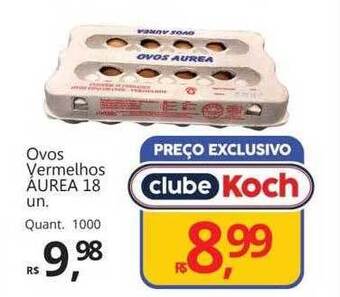 Supermercados Koch Ovos vermelhos aurea 18 oferta