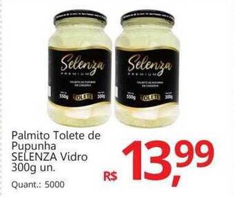 Supermercados Koch Palmito tolete de pupunha selenza vidro oferta