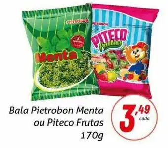 Bala pietrobon menta ou piteco frutas