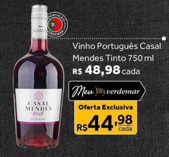 Verdemar Supermercado Vinho português casal mendes tinto oferta