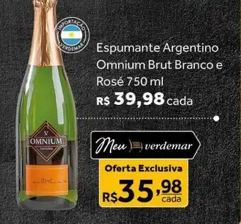 Verdemar Supermercado Espumante argentino omnium brut branco e rosé oferta