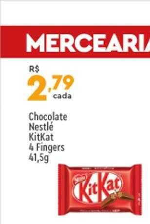 Supper Rissul Chocolate nestlé kitkat 4 fingers oferta