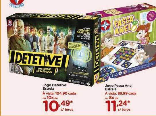 Jogo detetive estrela em promoção