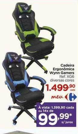 Carrefour Cadeira ergonômica wynn gamers oferta