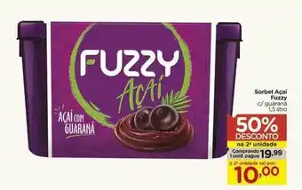 Sorbet açaí fuzzy 50% desconto na 2a unidade