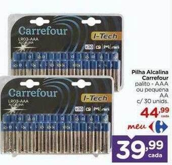 Carrefour Pilha alcalina carrefour oferta
