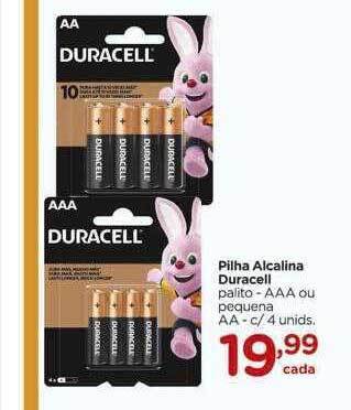 Pilha alcalina duracell