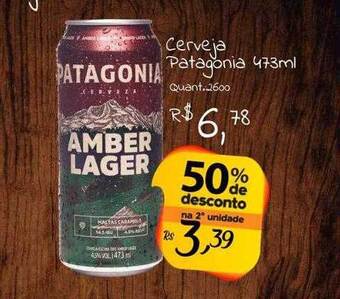 Giassi Supermercados Cerveja patagonia 50% de desconto na 2a unidade oferta