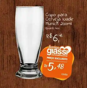 Giassi Supermercados Copo para cerveja nadir munich oferta