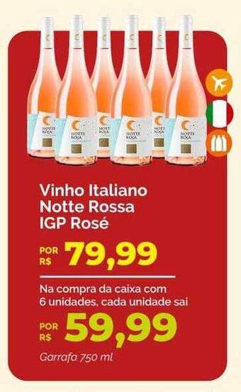 Oba Hortifruti Vinho italiano notte rossa igp rosé oferta