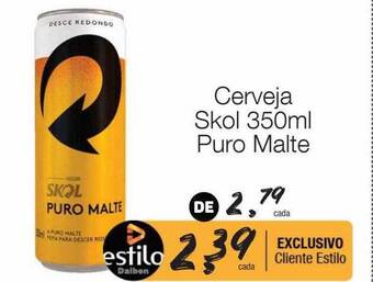 Cerveja skol puro malte