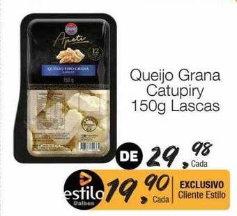 Supermercado Dalben Queijo grana catupiry lascas oferta