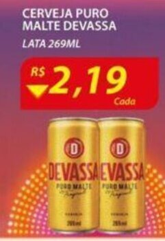 Assaí Atacadista Cerveja Puro Malte Devassa lata 269ml oferta