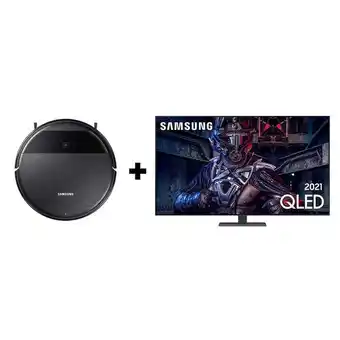Carrefour Kit smart tv samsung 65" qled 4k 65q80a e robô aspirador 2 em 1 vr5000rm kit oferta
