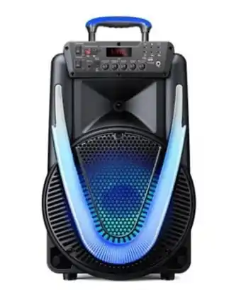 Carrefour Caixa de som 500w bluetooth aux sd usb fm led multilaser sp395 oferta
