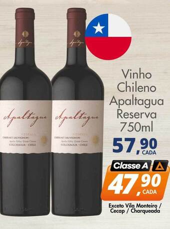 Delta Supermercados Vinho chileno apaltagua reserva oferta