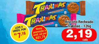 Biscoito Recheado Trakinas 126g