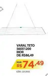Casa Show Varal Teto 560x1200 Mor oferta